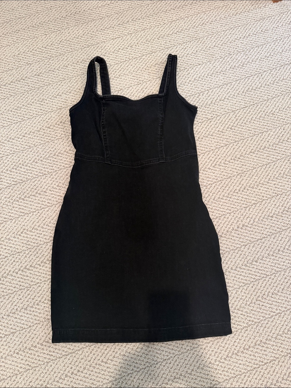 Hollister Black Square-Neck Tank Mini Dress
